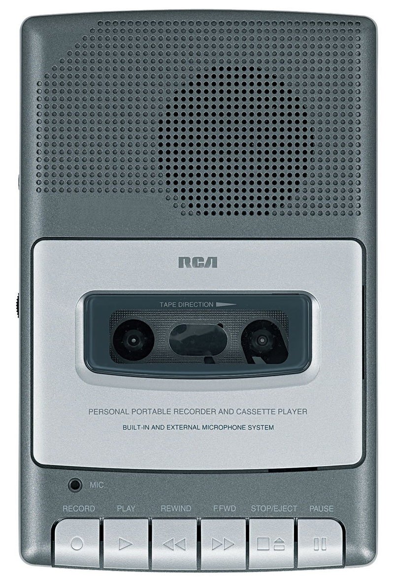 RCA RP3504 Cassette "Shoebox" Voice Recorder,Gray